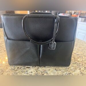 Vintage GUCCI pocket Tote bag Leather Black #00237541313